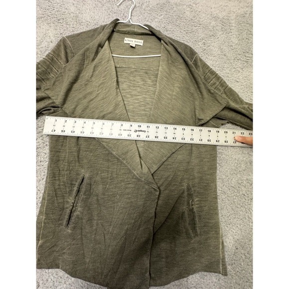 Knox Rose Women's Jacket Drape Front Long Sleeve Olive Green‎ Size XL - Picture 5 of 10